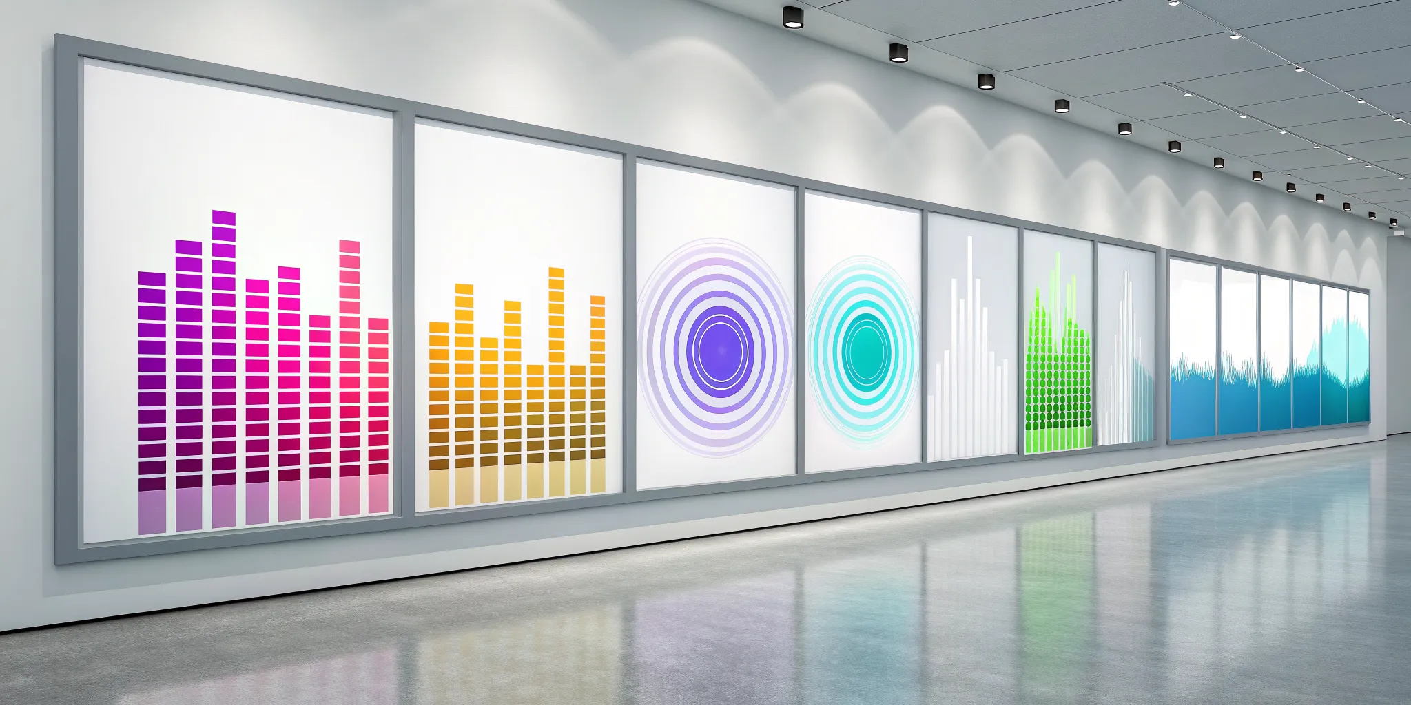 A colorful soundwave visualizer tuning into the best radio stations for pop music.